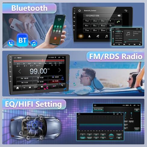 Podofo Car Stereo for KIA K2 Rio 3 2011 2012 2013 2014 2015 2016 with Wireless Carplay Android Auto,9 Inch Touchscreen Car Radio with Bluetooth/GPS/WiFi/SWC/FM&RDS Radio + AHD Backup Camera + MIC in Saudi Arabia