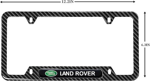 4 Holes License Plate Frames for Land ROVERCarbon Fiber-2 Pack Black Aluminum Metal Rattle Proof Front & Rear Tag License Plate Holders,Stainless Steel Tamper Proof License Plate Screws,for Women&Men in Saudi Arabia