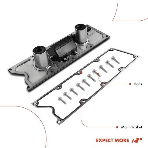 A-Premium Valley Cover Plate Kit with Gasket, Compatible with Chevrolet Corvette 2004 & Cadillac CTS 2004-2005 & Pontiac GTO 2004, V8 5.7L OHV, Replace # 12577927 in Saudi Arabia