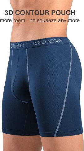 DAVID ARCHY Mens Underwear Quick Dry Boxer Briefs Sports Breathable Underwear in 3 Pack No Fly in Saudi Arabia