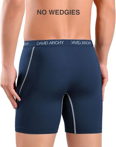 DAVID ARCHY Mens Underwear Quick Dry Boxer Briefs Sports Breathable Underwear in 3 Pack No Fly in Saudi Arabia