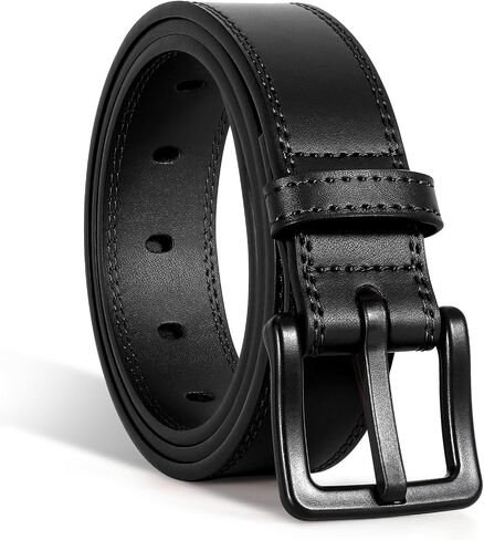 VONMELLI Nickel Free Leather Belt for Men, TSA Approved Non Metal Men’s Belt for Jeans with Hypoallergenic Buckle in Saudi Arabia