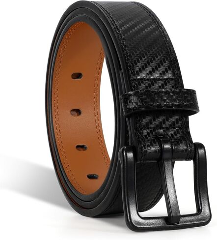 VONMELLI Nickel Free Leather Belt for Men, TSA Approved Non Metal Men’s Belt for Jeans with Hypoallergenic Buckle in Saudi Arabia