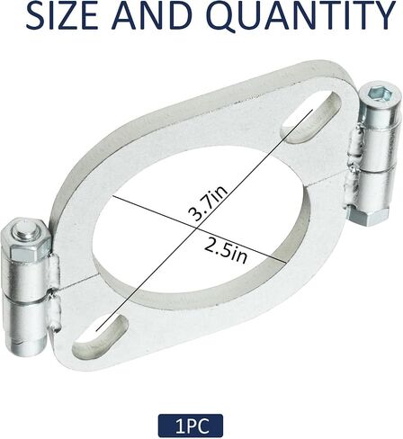 Exhaust Flange Flat Oval Center Split Repair Replacement Part,2.5in 63mm Exhaust Clamps Steel Exhaust Flange Clamp Kit for Industrial in Saudi Arabia