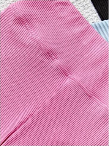 SweatyRocks Girl's 3 Piece High Waist Skinny Biker Shorts Seamless Workout Sports Legging Shorts in Saudi Arabia