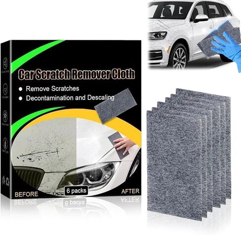 6 PCS-Breathe Green Nano Sparkle Cloth, Nano Sparkle Cloth Car Scratch Remover, Nanosparkle Cloth for Car Scratches, Breath Green Nanosparkle, Nanosparkle Cleaning Cloth for Car Scratches in Kuwait