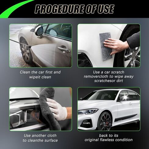 6 PCS-Breathe Green Nano Sparkle Cloth, Nano Sparkle Cloth Car Scratch Remover, Nanosparkle Cloth for Car Scratches, Breath Green Nanosparkle, Nanosparkle Cleaning Cloth for Car Scratches in Kuwait