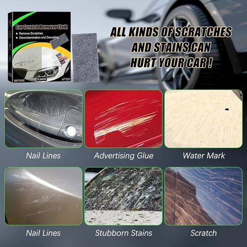 6 PCS-Breathe Green Nano Sparkle Cloth, Nano Sparkle Cloth Car Scratch Remover, Nanosparkle Cloth for Car Scratches, Breath Green Nanosparkle, Nanosparkle Cleaning Cloth for Car Scratches in Kuwait