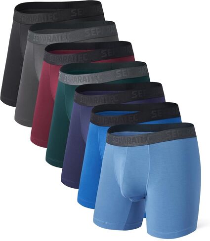 Separatec Men’s Underwear Moisture Wicking Rayon Boxer Briefs for Men, Ball Support Pouch Underwear Multiple in Saudi Arabia
