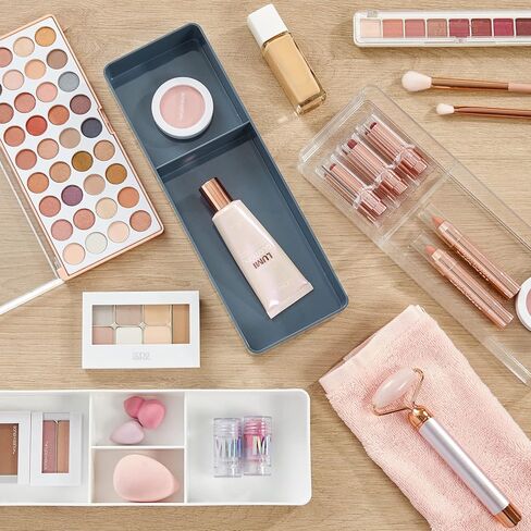 مجموعة منظم الأدراج من 6 قطع من STORi Remix | رمادي كلاسيكي | صناديق تخزين المكياج والزينة وفواصل أدراج المكتب in Kuwait