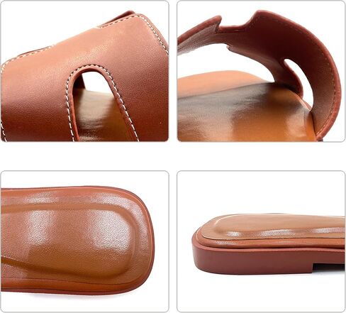 Women's Flat Sandals: Stylish Design, Non-Slip Rubber Sole, Latex Insole for Comfort - Perfect for Shopping, Parties, and Casual Outings - Ideal Gift Choice in Kuwait