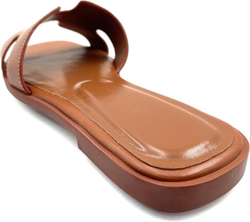 Women's Flat Sandals: Stylish Design, Non-Slip Rubber Sole, Latex Insole for Comfort - Perfect for Shopping, Parties, and Casual Outings - Ideal Gift Choice in Kuwait