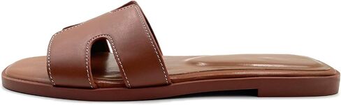 Women's Flat Sandals: Stylish Design, Non-Slip Rubber Sole, Latex Insole for Comfort - Perfect for Shopping, Parties, and Casual Outings - Ideal Gift Choice in Kuwait