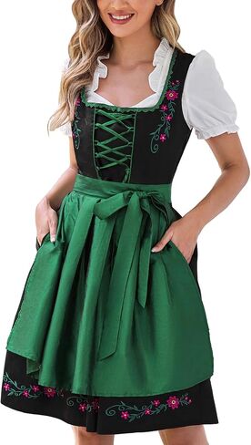 Scarlet Darkness Oktoberfest Costume for Women Bavarian Dirndl Dress German Outfit in Saudi Arabia