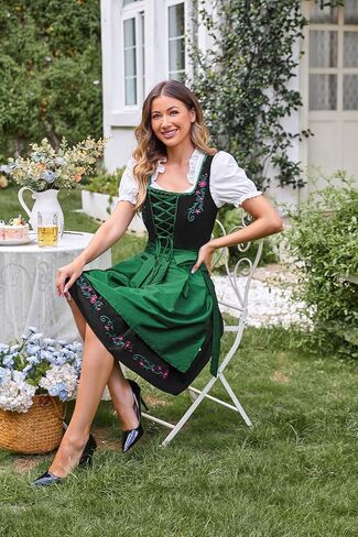 Scarlet Darkness Oktoberfest Costume for Women Bavarian Dirndl Dress German Outfit in Saudi Arabia