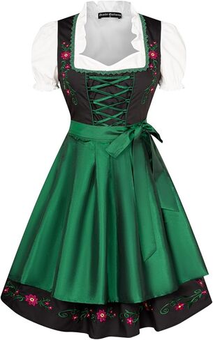 Scarlet Darkness Oktoberfest Costume for Women Bavarian Dirndl Dress German Outfit in Saudi Arabia