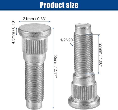 ACROPIX 1/2"-20 مسمار للعجلة الأمامية أو الخلفية مناسب لسيارة جيب جراند شيروكي 2002-2010 لسيارة جيب رانجلر 2007-2017 رقم 6036424AA - عبوة من 10 قطع in Saudi Arabia