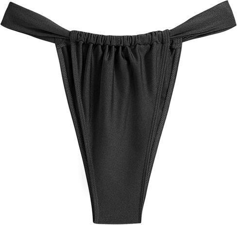 ZAFUL Women's Thong Bikini Bottom Low Waisted High Cut Cheeky Bathing Suit Bottoms with Adjustable Coverage in Saudi Arabia