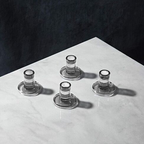 LampLust Clear Candle Holders for Candlesticks,10 Pack, 2.5 in, Glass Candlestick Holder, Fits Standard Tapered Candles, Decorative Candle Holders for Table Centerpiece, Colorful Modern Candle Holder in Saudi Arabia