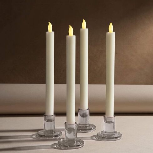 LampLust Clear Candle Holders for Candlesticks,10 Pack, 2.5 in, Glass Candlestick Holder, Fits Standard Tapered Candles, Decorative Candle Holders for Table Centerpiece, Colorful Modern Candle Holder in Saudi Arabia
