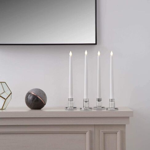 LampLust Clear Candle Holders for Candlesticks,10 Pack, 2.5 in, Glass Candlestick Holder, Fits Standard Tapered Candles, Decorative Candle Holders for Table Centerpiece, Colorful Modern Candle Holder in Saudi Arabia