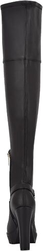 GUESS Womens Tailia Faux Leather Dressy Thigh-High Boots, Black 002, 11 Medium (B,M) in Saudi Arabia
