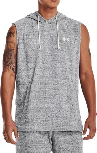 Under Armour Men's UA Rival Terry Sleeveless Hoodie 1376765 (US, Alpha, XX-Large, Regular, Regular, Gray - 011) in Saudi Arabia