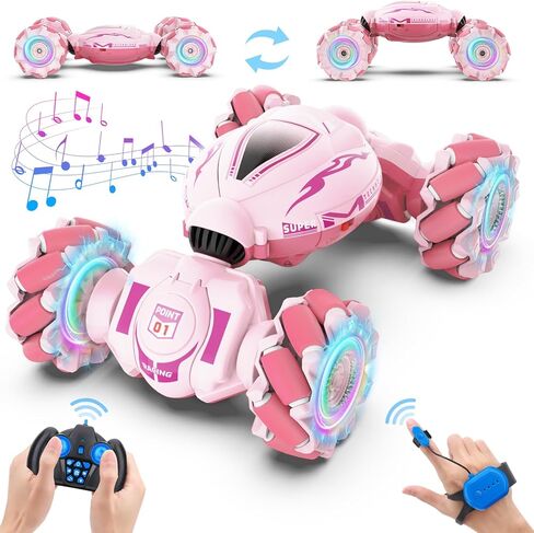 Dysaim Gesture RC Car, Gesture Sensing RC Stunt Car Toys for Kids 6-12 yr, 2.4GHz 4WD Hand Remote Control Cars with Lights Music, Off-Road 360° Rotation RC Drift Car Birthday Easter Gifts in Saudi Arabia