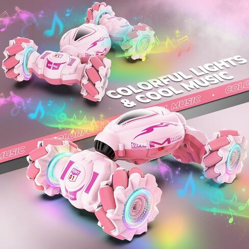 Dysaim Gesture RC Car, Gesture Sensing RC Stunt Car Toys for Kids 6-12 yr, 2.4GHz 4WD Hand Remote Control Cars with Lights Music, Off-Road 360° Rotation RC Drift Car Birthday Easter Gifts in Saudi Arabia