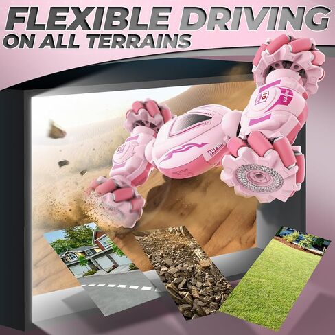 Dysaim Gesture RC Car, Gesture Sensing RC Stunt Car Toys for Kids 6-12 yr, 2.4GHz 4WD Hand Remote Control Cars with Lights Music, Off-Road 360° Rotation RC Drift Car Birthday Easter Gifts in Saudi Arabia