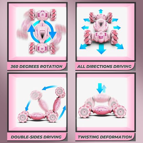 Dysaim Gesture RC Car, Gesture Sensing RC Stunt Car Toys for Kids 6-12 yr, 2.4GHz 4WD Hand Remote Control Cars with Lights Music, Off-Road 360° Rotation RC Drift Car Birthday Easter Gifts in Saudi Arabia
