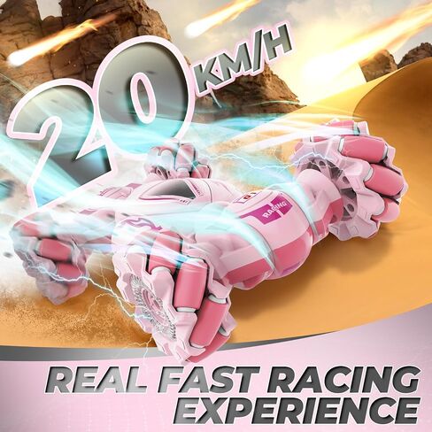 Dysaim Gesture RC Car, Gesture Sensing RC Stunt Car Toys for Kids 6-12 yr, 2.4GHz 4WD Hand Remote Control Cars with Lights Music, Off-Road 360° Rotation RC Drift Car Birthday Easter Gifts in Saudi Arabia