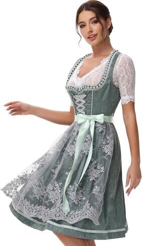 Women's German Dirndl Dress Bavarian Oktoberfest Halloween Carnival Costumes in Saudi Arabia