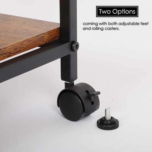 Printer Stand 3 Tier Printer Stand with Wheels Large Rolling Printer Table with Adjustable Storage Shelf Rolling Cart with Paper Storage Shelf for Home Office Organization Heat Press in Kuwait