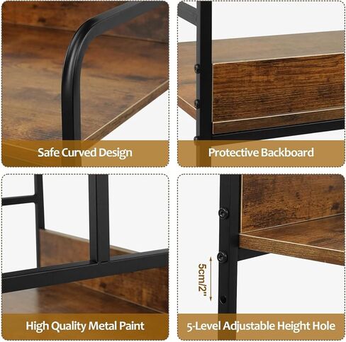 Printer Stand 3 Tier Printer Stand with Wheels Large Rolling Printer Table with Adjustable Storage Shelf Rolling Cart with Paper Storage Shelf for Home Office Organization Heat Press in Kuwait