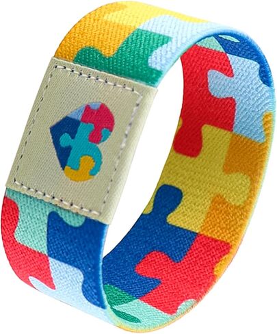Nanafast Autism Awareness Bracelet - Colorful Elastic Wristband for Women & Men in Saudi Arabia