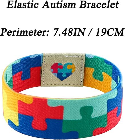 Nanafast Autism Awareness Bracelet - Colorful Elastic Wristband for Women & Men in Saudi Arabia
