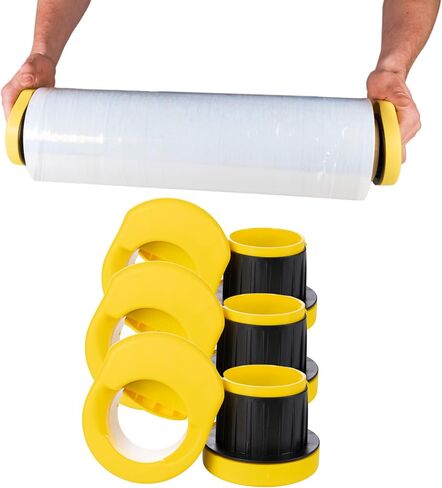 IDL Packaging W-562 Stretch Wrap Dispenser for 3" core Film Rolls - 3 Pairs of Plastic Handles with a Tension Adjusting Button - Durable Plastic Wrap Holder with a Comfortable Grip in Saudi Arabia