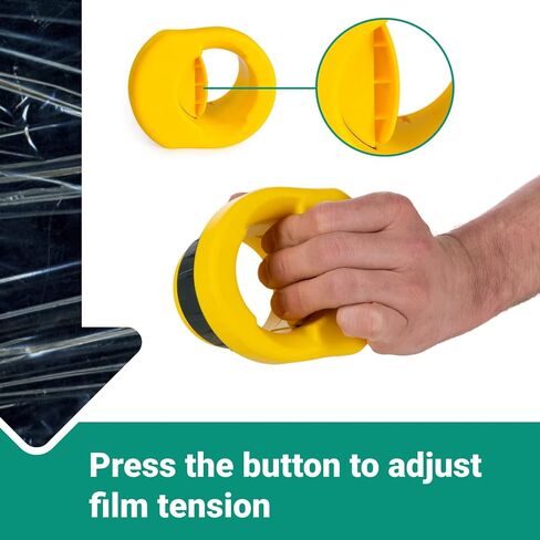 IDL Packaging W-562 Stretch Wrap Dispenser for 3" core Film Rolls - 3 Pairs of Plastic Handles with a Tension Adjusting Button - Durable Plastic Wrap Holder with a Comfortable Grip in Saudi Arabia