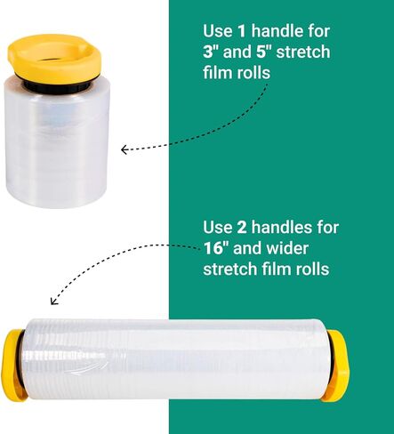 IDL Packaging W-562 Stretch Wrap Dispenser for 3" core Film Rolls - 3 Pairs of Plastic Handles with a Tension Adjusting Button - Durable Plastic Wrap Holder with a Comfortable Grip in Saudi Arabia