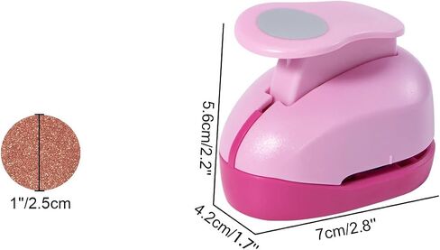 1 Inch Circle Punch, Paper Punch, Hole Punch Circle, Circle Cutters Hole Punches for Paper Crafts DIY, Scrapbooking, Greeting Cards, Artwork, Pink in Saudi Arabia