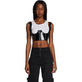 Dolls Kill My Type Underbust Corset by Poster Grl - Vegan Leather Dress With Structured Boning, Perfect for Edgy Fashion