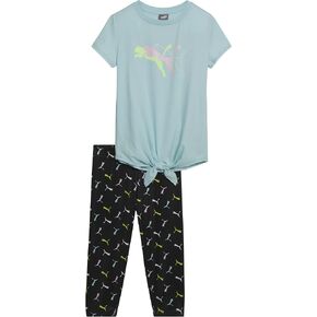 PUMA Girls Short Sleeve T-shirt & Capri Legging Set