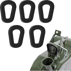5 PCS Jerry Can Gaskets, Rubber Fuel Can Gaskets, Gas Can Spout Replacement Gas Gaskets for Wavian and NATO Military Jerry Cans 20L Gaskets Fuel Washer Seals (4 x 0.7 x 4 Inches)