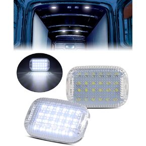 White LED Interior Cabin Courtesy Cargo Load Space Area Dome Light For 2014-2024 Ford Transit 150 250 350 350 HD Van Transit Connect, clear lens Trunk Luggage Compartment Lights, pack of 2