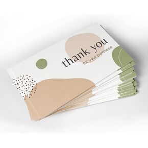 CLEVER SIGNS Pack of 200, 2" x 3.5", Thank You For Your Purchase Business Cards, Elegant and Professional Design, Recommended for Online Retailers, Small Business Owners and Local Stores