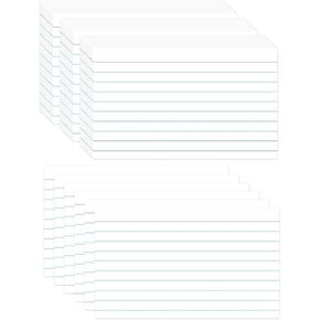 Index Cards 5x7, Ruled Index Cards, Flash Cards for Studying, White Index Cards, File Note Cards, Study Cards, Flash Cards, Study Cards, 100 Pcs Lined Index Flashcards for Office and School Supplies