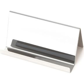 Metal Business Card Holder for Desk, Stainless Steel Card Organizers and Office Desk Accessories for Men and Women