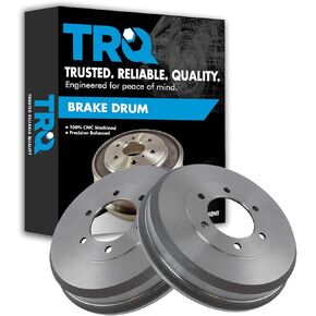 TRQ Rear Brake Drum Pair Set for 2004-2012 GMC Canyon / 2004-2012 Chevy Colorado / 2006 Isuzu i-280/2007-2008 i-290/2006 i-350/2007-20085 i-370