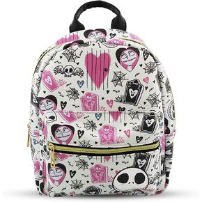 Disney The Nightmare Before Christmas PU Leather Backpack Purse Adjustable Straps 10 Inch
